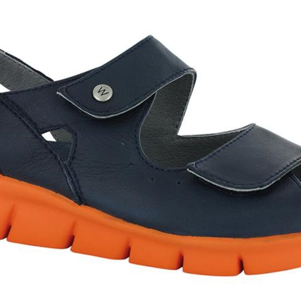 Wolky Star in blue/orange soft nappa euro size 38